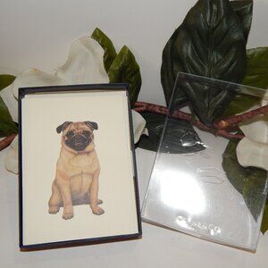 Crane & Co Pug Blank Greeting Cards 9 Cards 9 Envelopes SN164